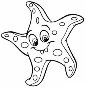 Starfish smile: tiny spots reveal beauty coloring page