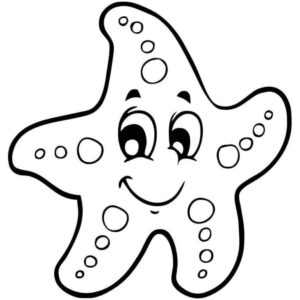 Starfish smiles: a surreal story coloring page