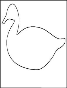 Swan drawing: graceful curve in stillness coloring page