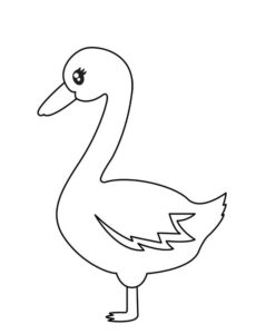 Swan with lightning tail: a majestic sight coloring page