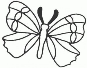 Swirling butterfly wings: a close-up coloring page