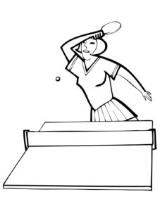 Table tennis player’s focused moment coloring page