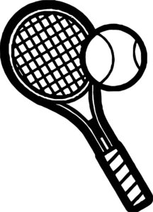 Tennis grip: cool leather, yellow sphere coloring page