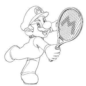 Tennis serve: grip, ready, go! coloring page