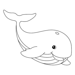 Whale tail breaching: majestic moment coloring page