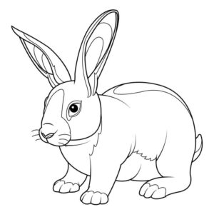 White rabbit senses danger: a tale of mystery coloring page