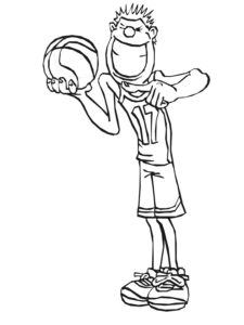 Worn ball, countless games coloring page