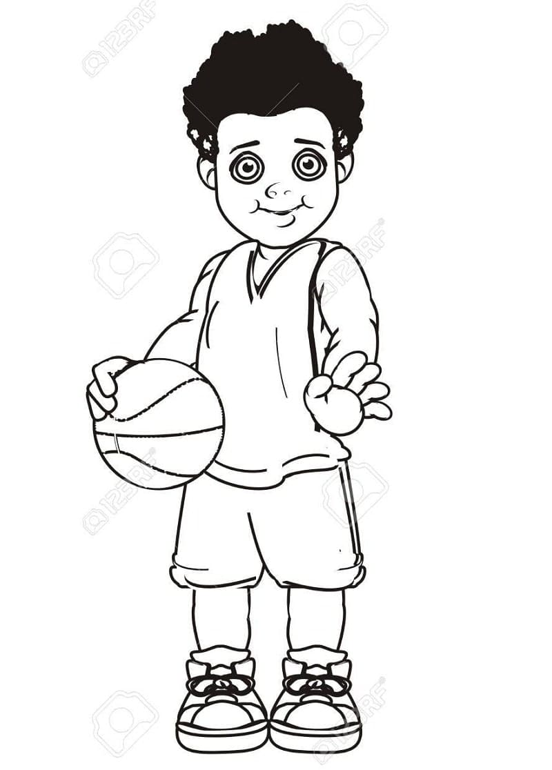 Young boy’s basketball dream