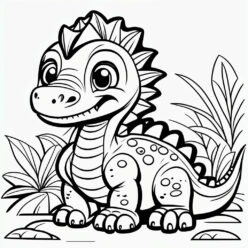 Baby dino explores wild wilderness Baby dino explores wild wilderness