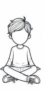 Boy face template coloring page coloring page