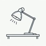 Bright desk lamp coloring page