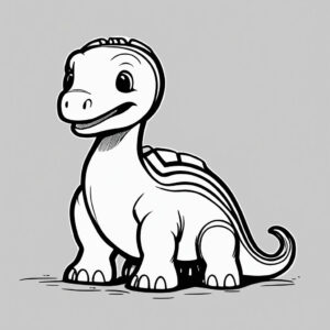 Cute baby argentinosaurus, baby giant coloring page