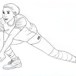 Defence in volleyball coloring page