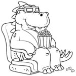 Dinosaur movie night, popcorn & 3d