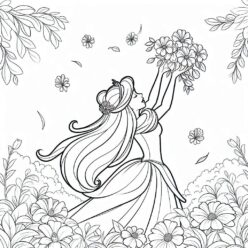 Disney princess flower breeze coloring page Disney princess flower breeze coloring page