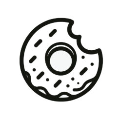 Donut bite mark coloring page