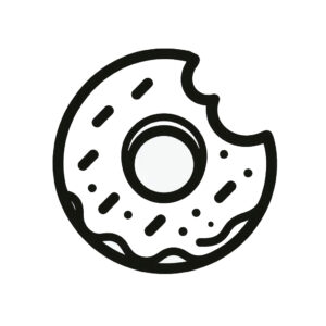 Donut bite mark coloring page coloring page