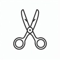 Stationery scissors coloring page for kids Stationery scissors coloring page for kids
