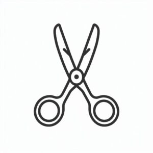 Stationery scissors coloring page for kids coloring page