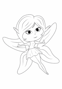 Fairy with butterfly wings: a dreamy image coloring page