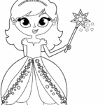 A fairy magic, shimmering crown, glowing wand