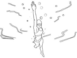 Freestyle swimming coloring page coloring page