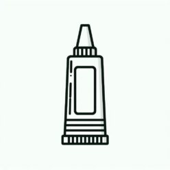 Glue tube stationery coloring page