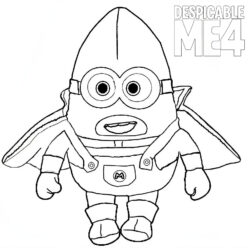 Gus minion despicable me 4 coloring page