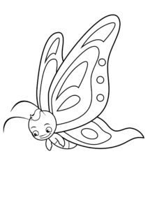 Joyful butterfly soars coloring page coloring page