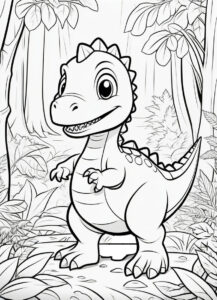 Lush green dinosaur coloring page coloring page