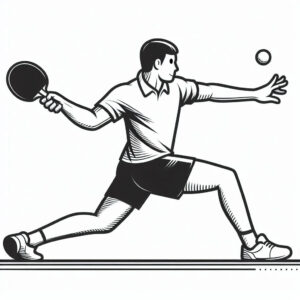 Man playing table tennis coloring page coloring page