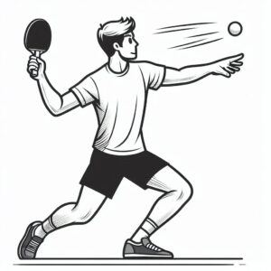 Man serving table tennis coloring page coloring page