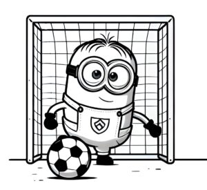 Minion soccer goalkeeper coloring page coloring page