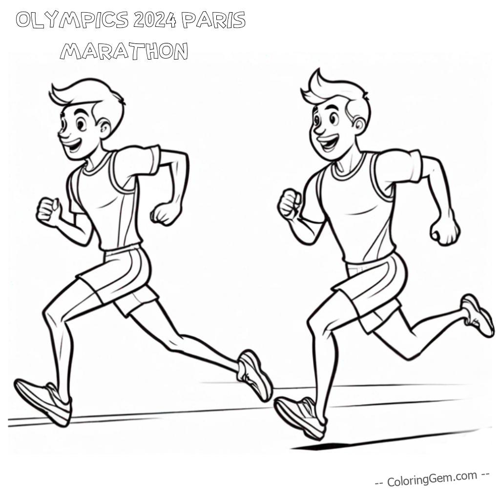 Marathon coloring pages - Free printable coloring sheets