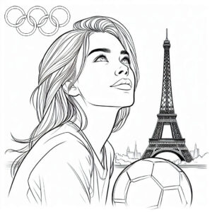 Olympics paris 2024 soccer coloring page coloring page