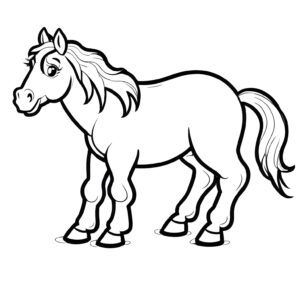 Playful horse eyes: a captivating glance coloring page