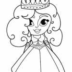 A princess, jeweled crown, floating hair