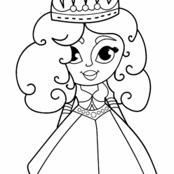 A princess, jeweled crown, floating hair