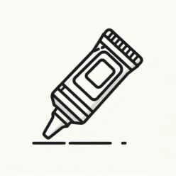 School glue tube, angle view coloring page School glue tube, angle view coloring page