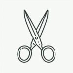 Sharp scissors coloring page