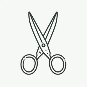 Sharp scissors coloring page coloring page