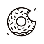 Sprinkled donut coloring page