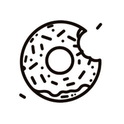 Sprinkled donut coloring page Sprinkled donut coloring page