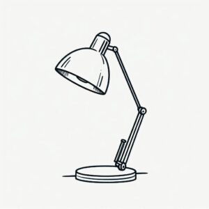 Student desk lamp coloring page coloring page