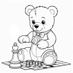 Teddy bear's chess match: king vs. paw