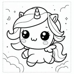 Unicorn coloring page for toddlers Unicorn coloring page for toddlers
