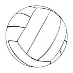 Volleyball coloring page