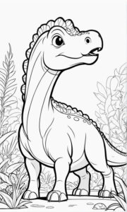 Young hadrosaurus: a look of assurance coloring page