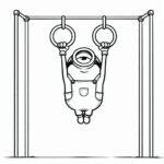 Focus minion gymnastics rings coloring page