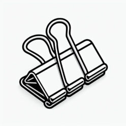 Fold back clip coloring page Fold back clip coloring page